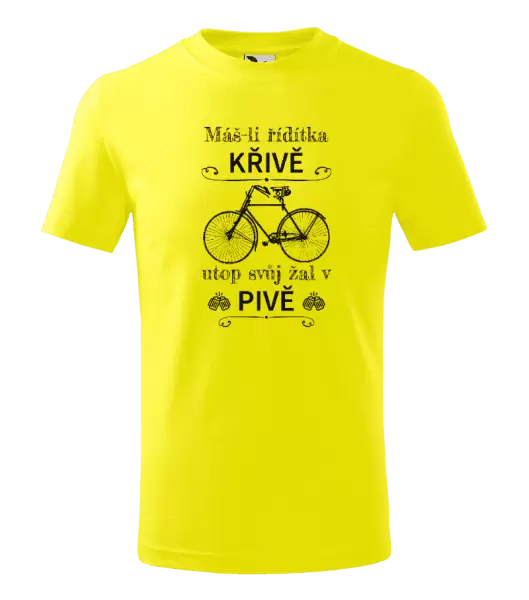Dětské tričko Máš-li řídítka křivě, utop svůj žal v pivě