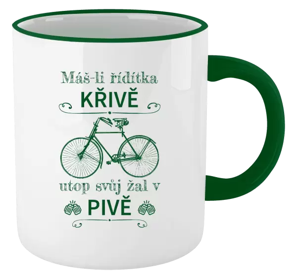 Hrnek Máš-li řídítka křivě, utop svůj žal v pivě