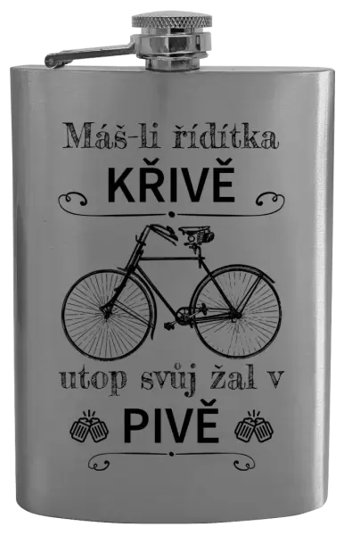 Placatka Máš-li řídítka křivě, utop svůj žal v pivě