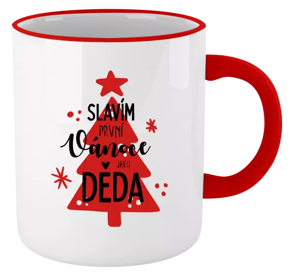 Vánoční hrnek Slavím první Vánoce jako děda