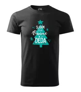 Pánské vánoční tričko Slavím první Vánoce jako děda