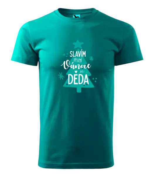 Pánské vánoční tričko Slavím první Vánoce jako děda