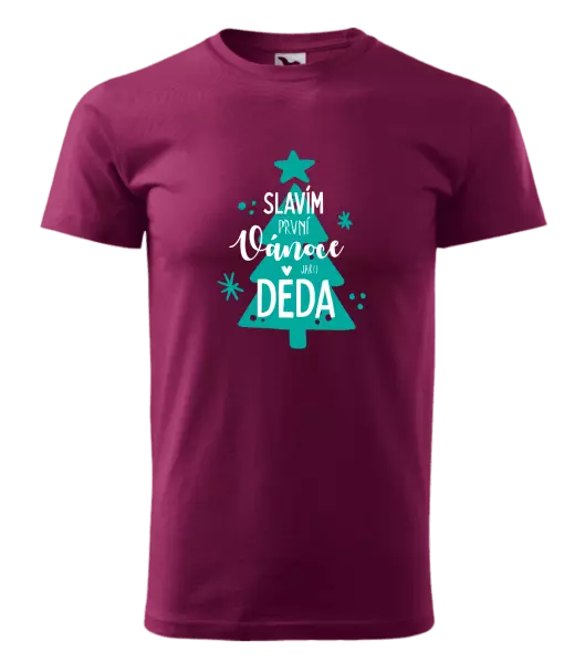Pánské vánoční tričko Slavím první Vánoce jako děda
