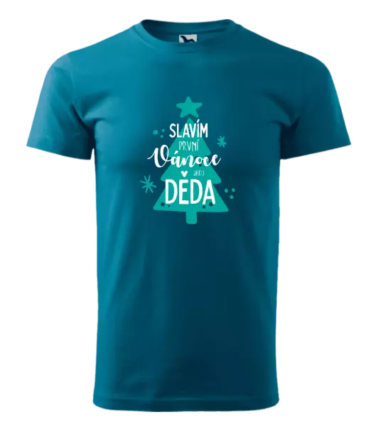 Pánské vánoční tričko Slavím první Vánoce jako děda