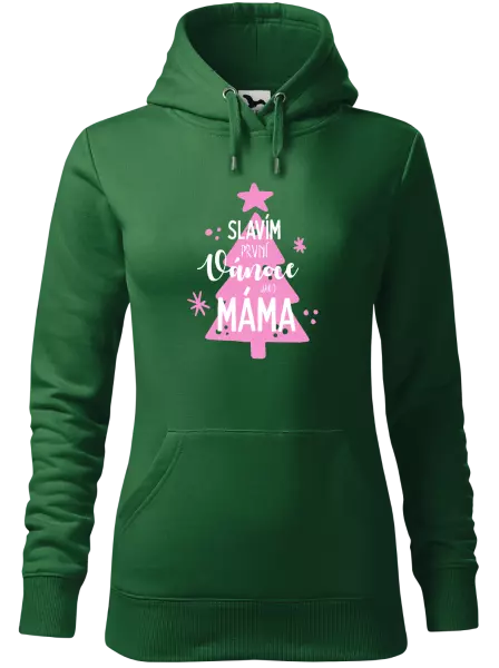 Dámská vánoční mikina Slavím první Vánoce jako máma