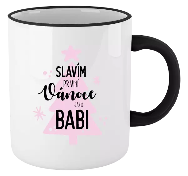 Vánoční hrnek Slavím první Vánoce jako babi