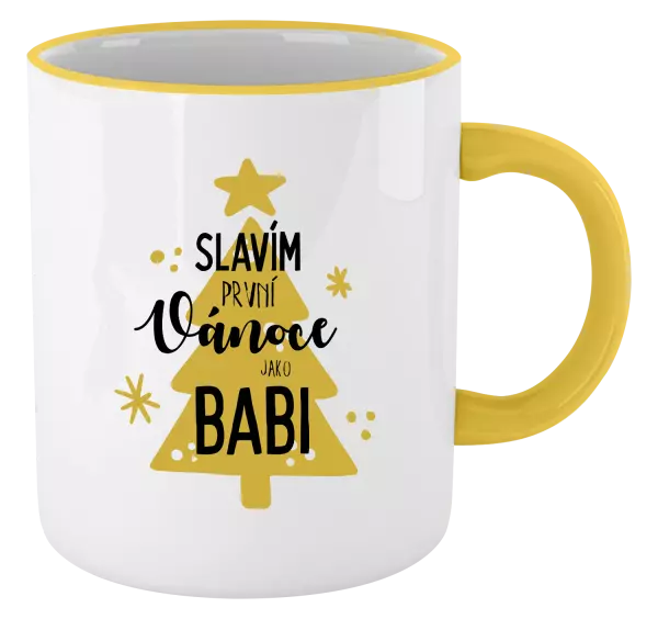 Vánoční hrnek Slavím první Vánoce jako babi