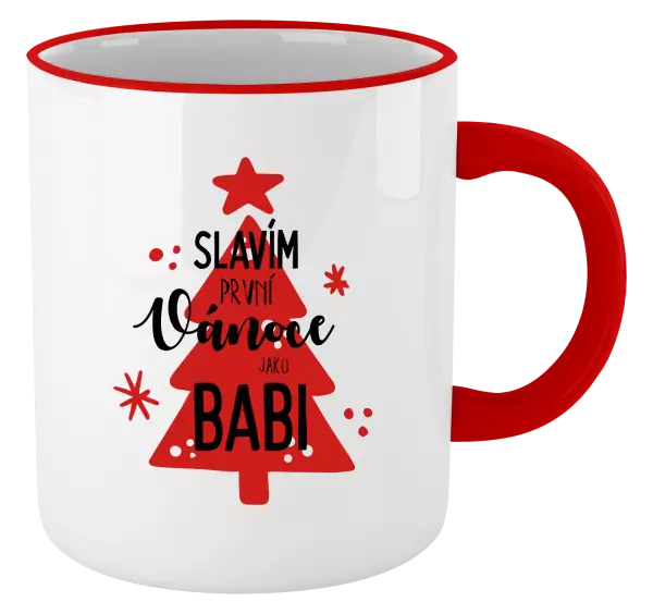 Vánoční hrnek Slavím první Vánoce jako babi