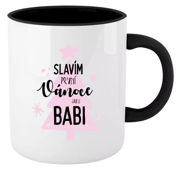Vánoční hrnek Slavím první Vánoce jako babi