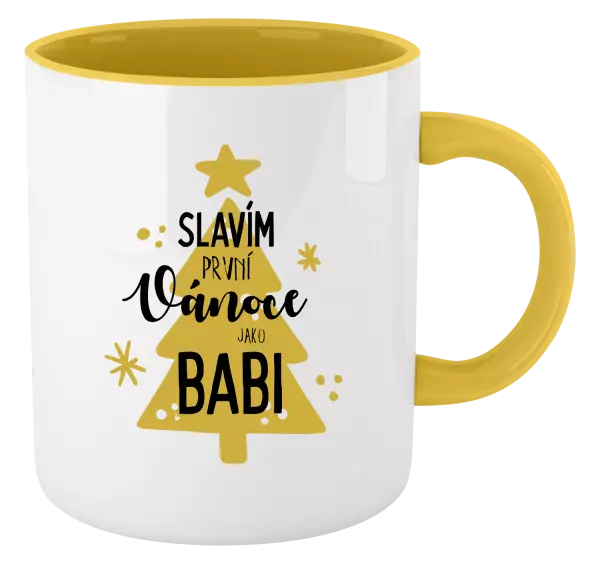 Vánoční hrnek Slavím první Vánoce jako babi