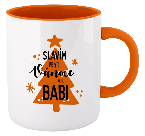 Vánoční hrnek Slavím první Vánoce jako babi