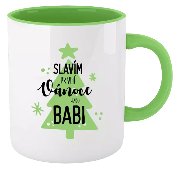 Vánoční hrnek Slavím první Vánoce jako babi