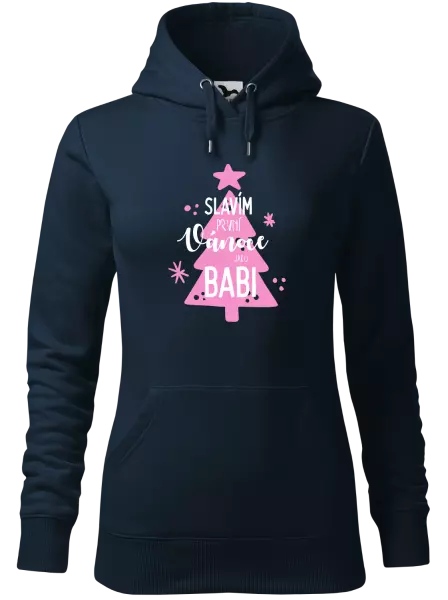 Dámská vánoční mikina Slavím první Vánoce jako babi