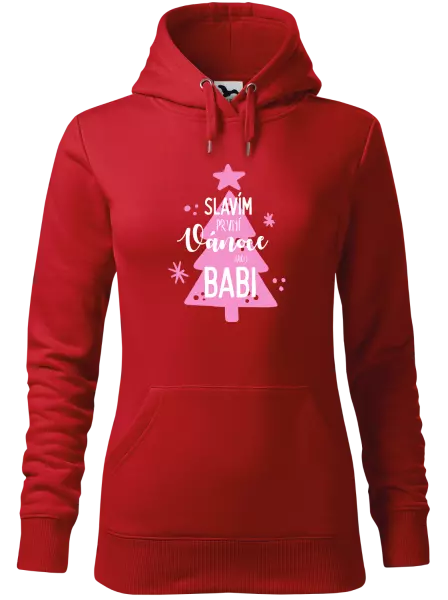 Dámská vánoční mikina Slavím první Vánoce jako babi