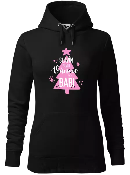 Dámská vánoční mikina Slavím první Vánoce jako babi