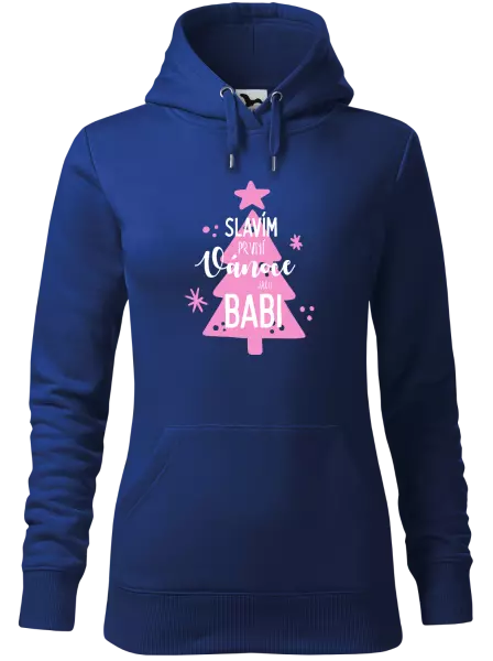 Dámská vánoční mikina Slavím první Vánoce jako babi