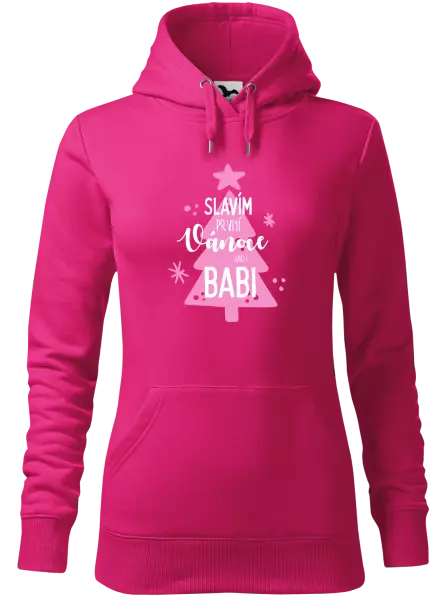 Dámská vánoční mikina Slavím první Vánoce jako babi