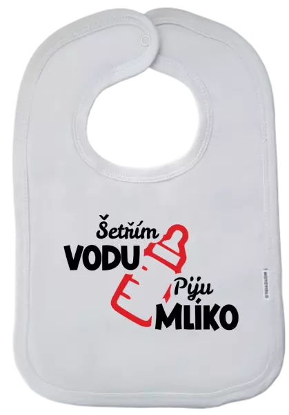 Dětský bryndák Šetřím vodu, piju mlíko