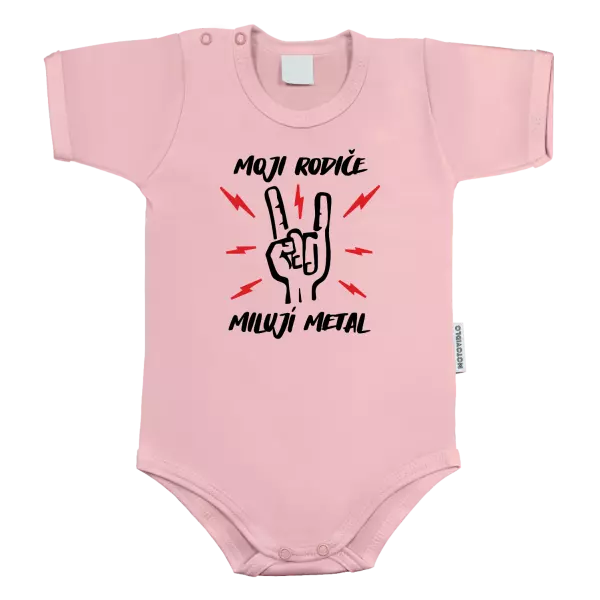 Dětské body Moji rodiče milují metal