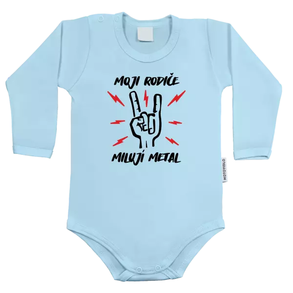 Dětské body Moji rodiče milují metal
