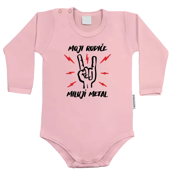 Dětské body Moji rodiče milují metal
