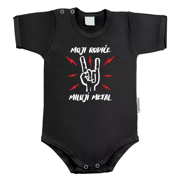 Dětské body Moji rodiče milují metal