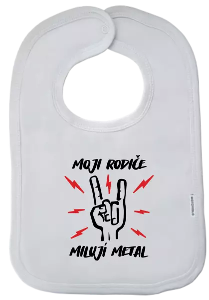 Dětský bryndák Moji rodiče milují metal