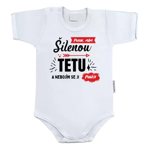 Dětské body Pozor, mám šílenou tetu a nebojím se ji použít