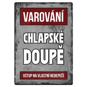 Kovová cedulka Chlapské doupě