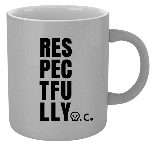 Metalický hrnek Respectfully