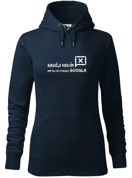 Dámská mikina Raději nevím, zeptej se strejdy Googla