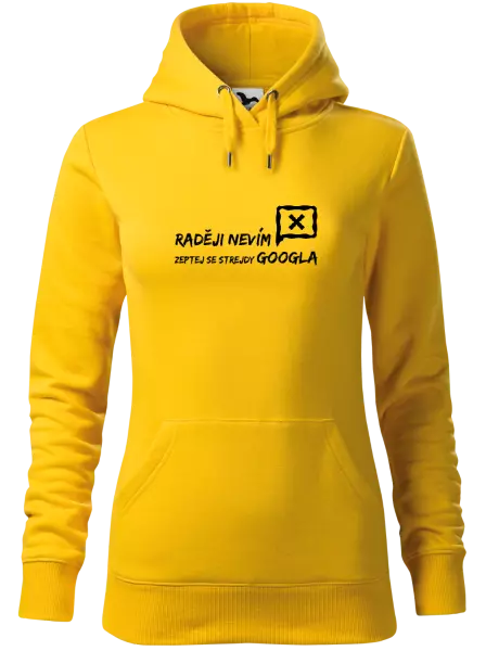 Dámská mikina Raději nevím, zeptej se strejdy Googla