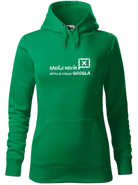 Dámská mikina Raději nevím, zeptej se strejdy Googla