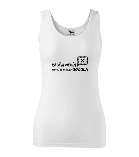 Dámské tílko Raději nevím, zeptej se strejdy Googla
