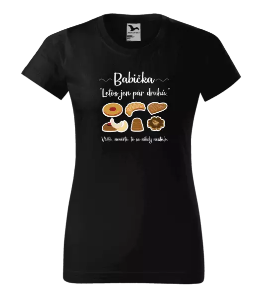 Dámské vánoční tričko Babička - letos jen pár druhů