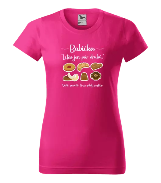 Dámské vánoční tričko Babička - letos jen pár druhů