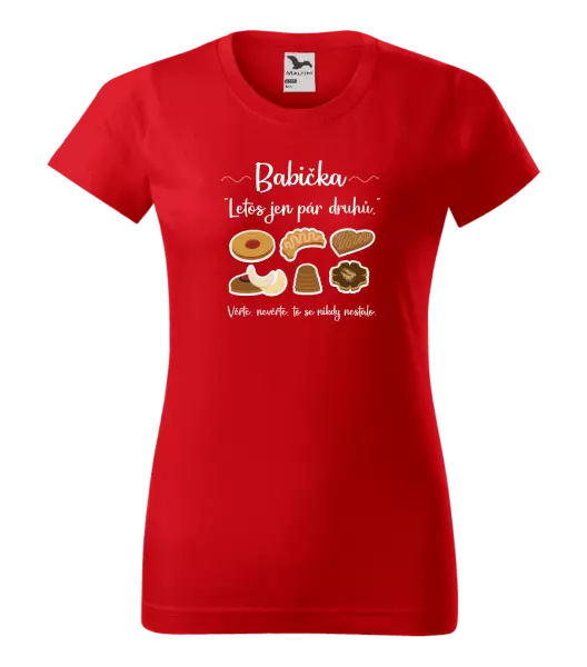 Dámské vánoční tričko Babička - letos jen pár druhů