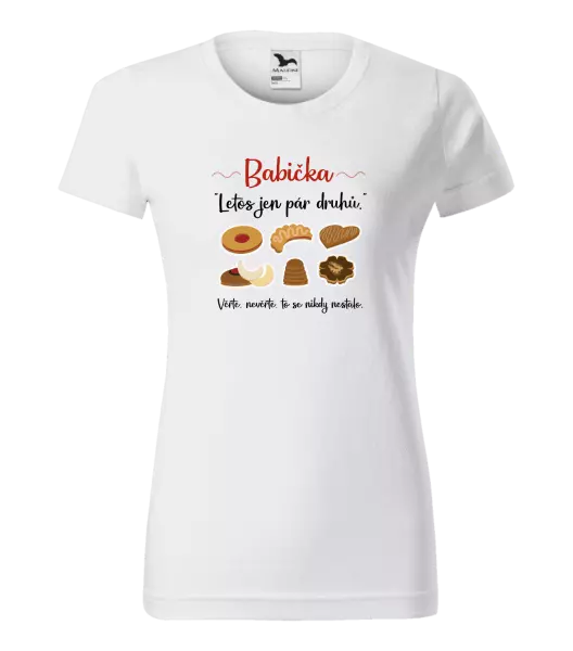 Dámské vánoční tričko Babička - letos jen pár druhů