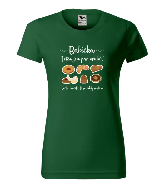 Dámské vánoční tričko Babička - letos jen pár druhů