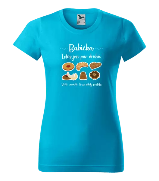 Dámské vánoční tričko Babička - letos jen pár druhů