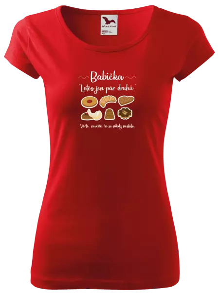 Dámské vánoční tričko Babička - letos jen pár druhů