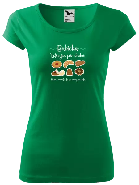 Dámské vánoční tričko Babička - letos jen pár druhů