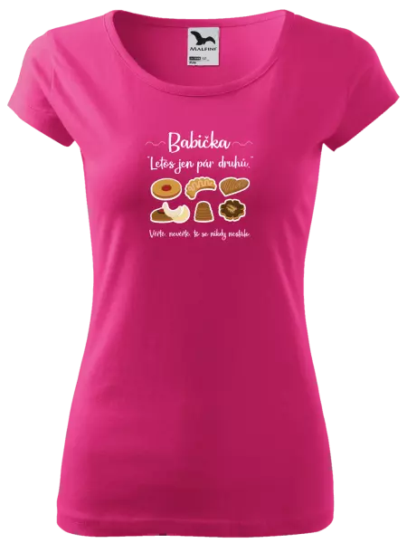 Dámské vánoční tričko Babička - letos jen pár druhů