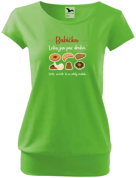 Dámské vánoční tričko Babička - letos jen pár druhů