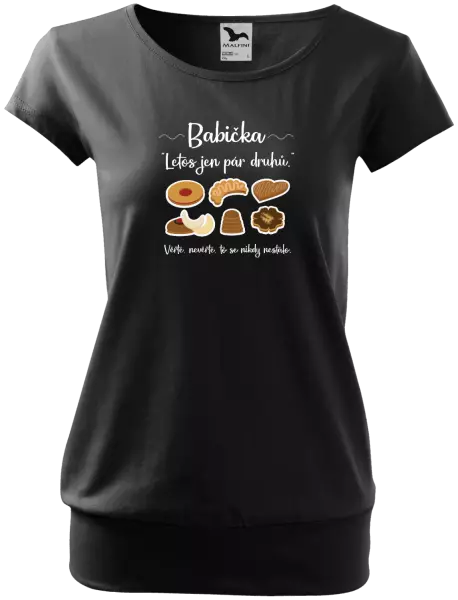 Dámské vánoční tričko Babička - letos jen pár druhů