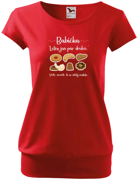 Dámské vánoční tričko Babička - letos jen pár druhů