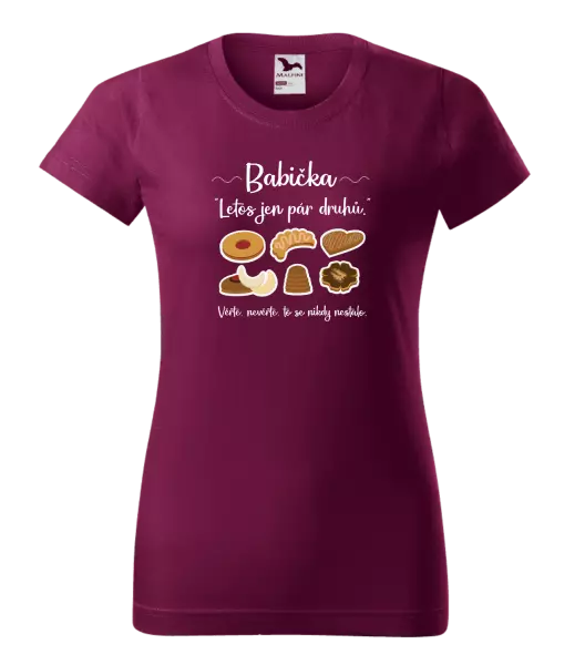 Dámské vánoční tričko Babička - letos jen pár druhů