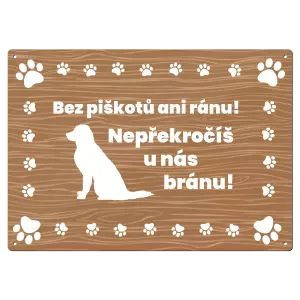 Kovová cedulka Nepřekročíš bránu
