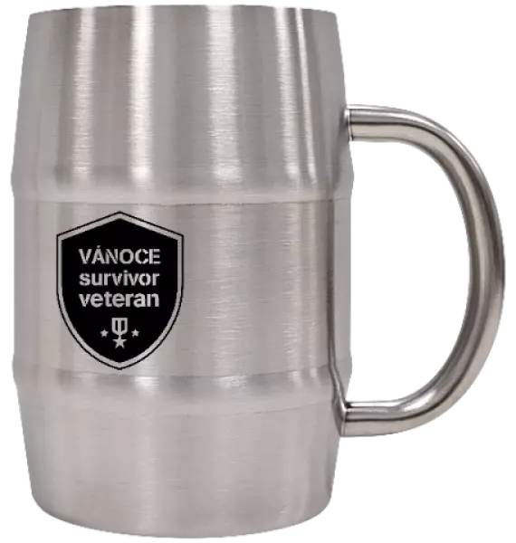Nerezový chladicí půllitr Vánoce survivor veteran