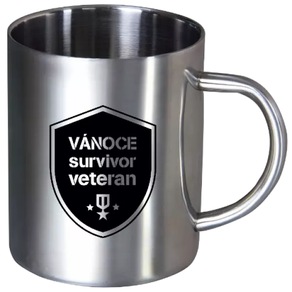 Nerezový hrnek Vánoce survivor veteran